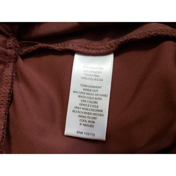 (F5) Joie Paper Bag Womens Pants Size M Pull on Elastic Waist Red Brick - Picture 8 of 8